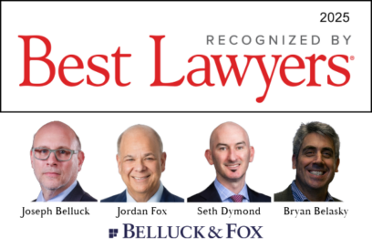 Joe Belluck, Jordan Fox, Seth Dymond, and Bryan Belasky Named Best Lawyers in America